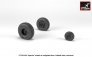 1/72 Boeing AH-64 Apache wheels with weighted tires, spoked hubs image 3