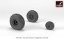 1/72 Hawker Sea Hawk wheels with weighted tires image 1