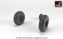 1/72 Hawker Sea Hawk wheels with weighted tires image 2