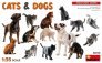 MiniArt 1/35 Katzen & Hunde 12+6 Figuren