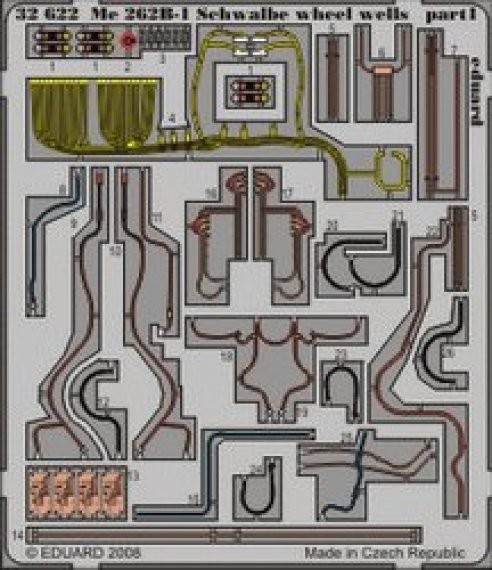 Eduard Me 262B-1 Schwalbe wheel wells