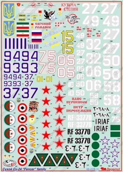 1/48 Sukhoi Su-24 'Fence Family' (4 sheets)