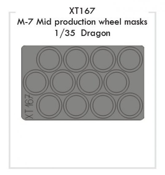 1/35 M-7 Mid production wheel masks (DRAG)