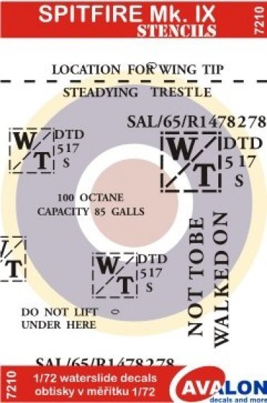 1/72 Spitfire Mk. IX  stencils