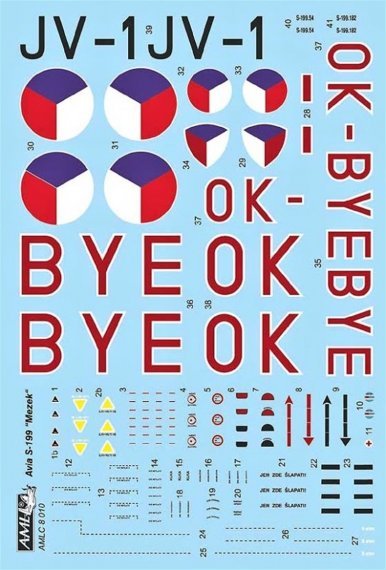 1/48 Avia S-199 detail set&decals (ACA/HBC) Pt II.