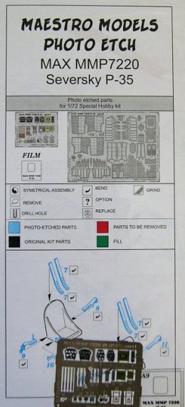 1/72 Seversky P-35  detail set (SP.HOBBY)