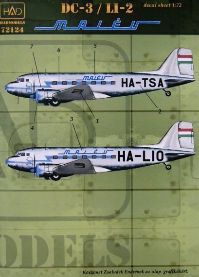 1/72 Decal DC-3/Li-2 Malv (2x camo)
