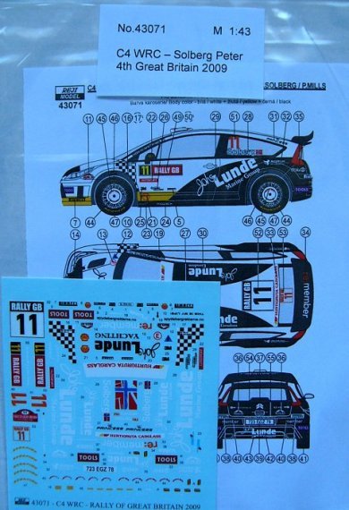 1/43 Citroen C4 WRC  Rally GB 2009 (Solberg)