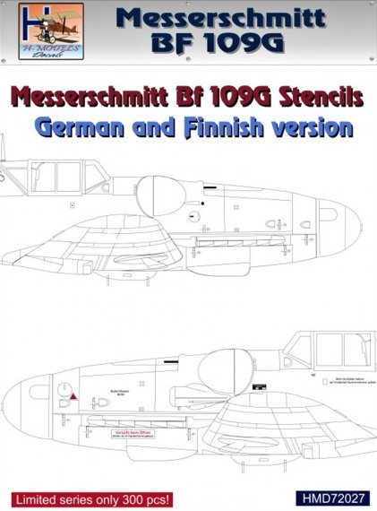1/72 Stencils Bf 109G (German&Finnish versions)