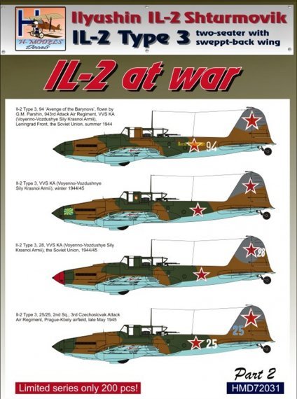 1/72 Decals IL-2 At War Part 2 (IL-2 Type 3)
