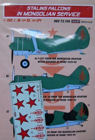 1/72 Decals Stalins Falcons in Mongolian service