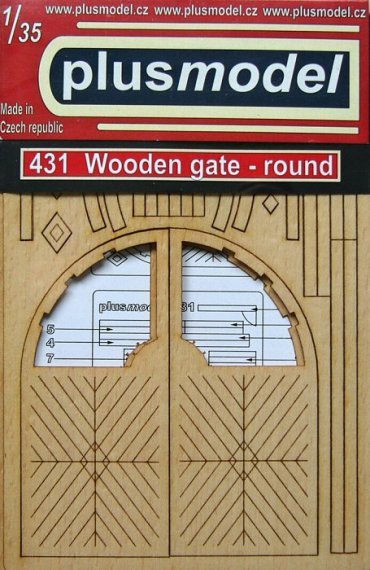 1/35 Wooden gate  round (laser cut wood)