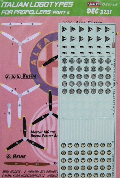 1/32 Decals Italian logotypes for propeller Part 2