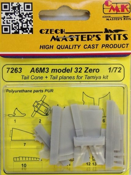 1/72 A6M3 model 32 Zero  Tail Cone (TAM)