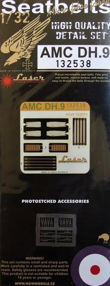 1/32 Seatbelts AMC DH.9  laser (WNW)