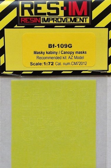 1/72 Canopy Masks for Bf-109G (AZMO)