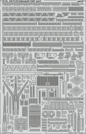 SET 1/350 USS CA-35 Indianapolis (ACAD)