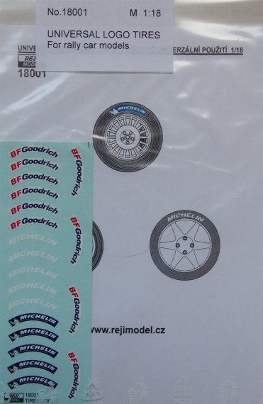 1/18 Universal Logo Tires (for rallye car models)