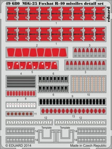SET MiG-25 Foxbat R-40 missiles detail (KITTYH)