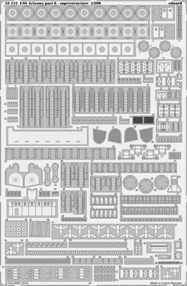 1/200 USS Arizona part 6-superstructure (TRUMP)