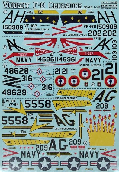 1/72 Vought F-8 Crusader (wet decals)