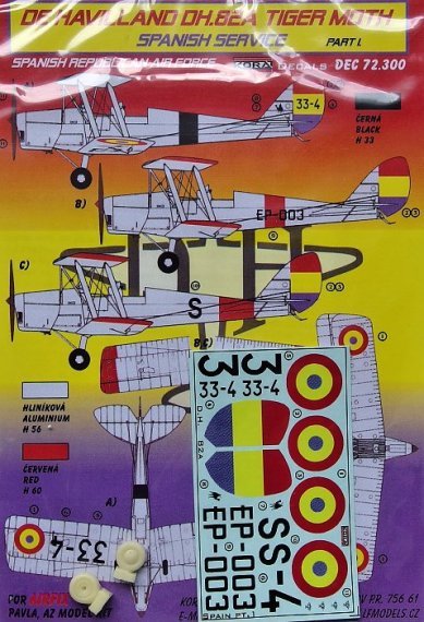1/72 Decals DH.82A Tiger Moth Spanish Service Pt.1