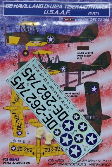 1/72 Decals DH.82A Tiger Moth Mk.II USAAF Part 1