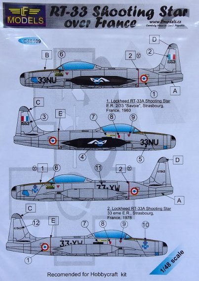 1/48 Decal RT-33 Shooting Star over France (+mask)