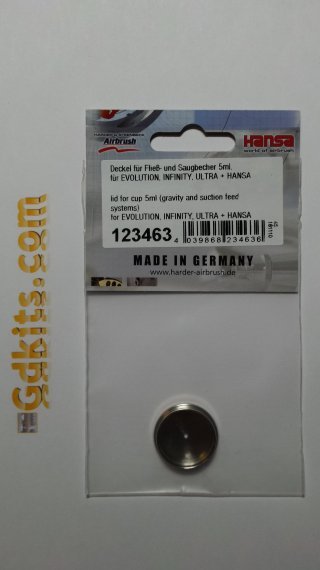 Lid for Evolution, Infinity, Ultra and Hansa 5ml airbrush cup