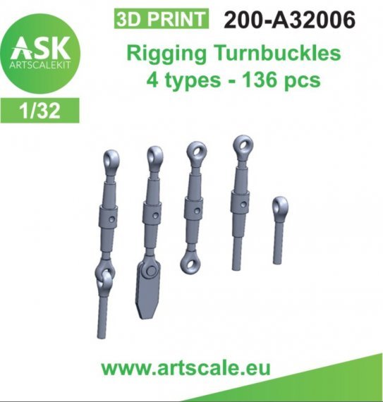 Art Scale Manilles de Haubanage 1/32 4 Types 136 pcs