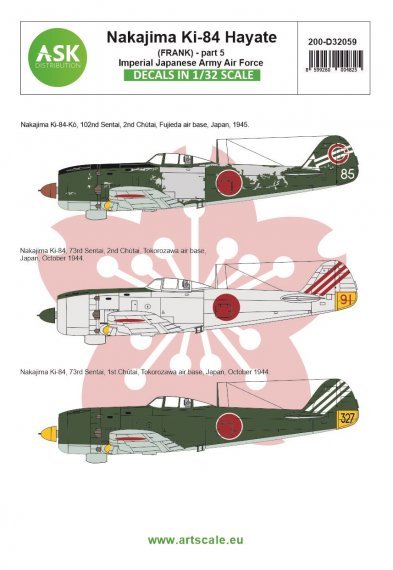 1/32 Nakajima Ki-84 Hayate part 5 Imperial Japanese Army AF