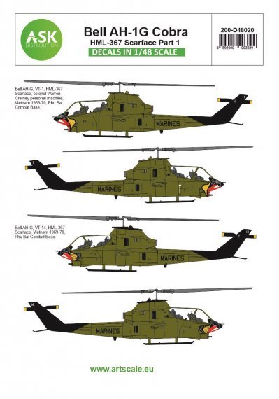 1/48 Bell AH-1G Cobra part 7 HML-367 Scarface