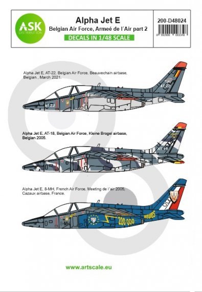 1/48 Alpha Jet E -Belgian Air Force, Armee de l'Air Part 2
