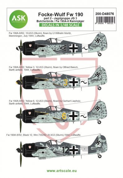 1/48 Focke-Wulf Fw-190A-8/R2 part 2 Jg 3 Butcherbirds