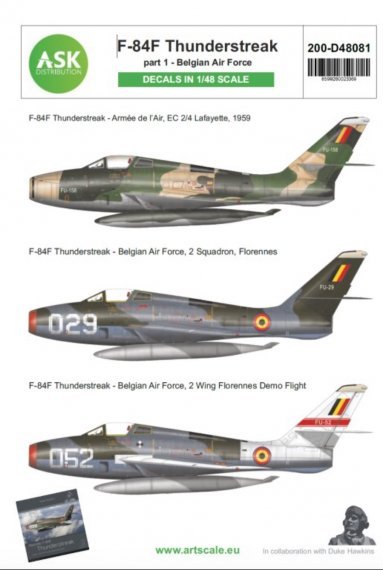 1/48 Republic F-84F Thunderstreak part 1 Belgian Air Force.The d