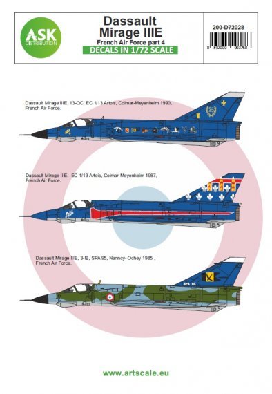 Dassault Mirage IIIE French Air Force part 4. Contain 1/72 decal