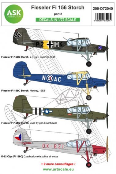 Art Scale Decals Fi 156 Storch WWII 1/72