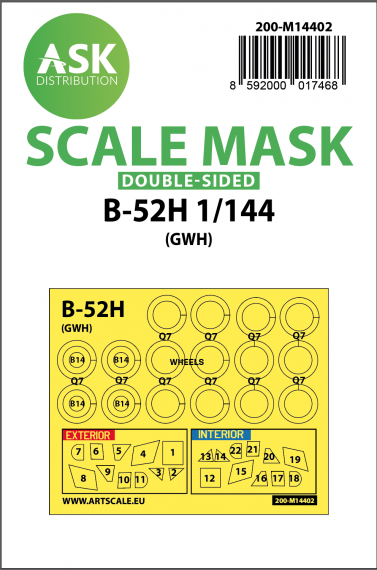 Boeing B-52H double-sided mask for 1/144
