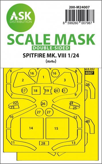 1/24 Supermarine Spitfire Mk.VIII double-sided express mask