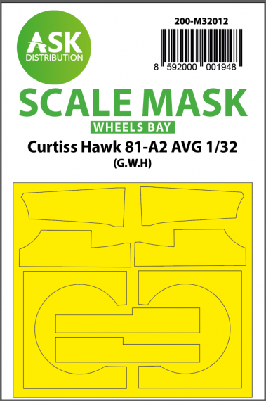 1/32 Curtiss Hawk 81-A2 Avg wheels bay masks
