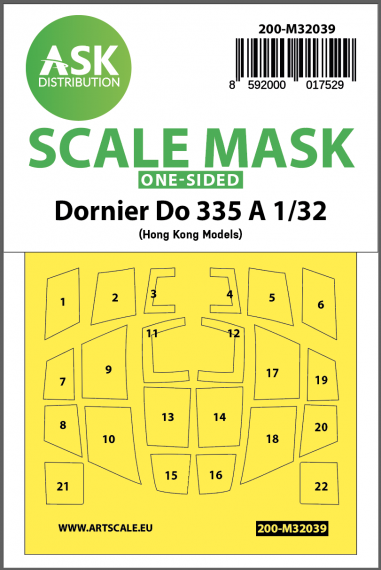 1/32 Dornier Do-335A canopy masks