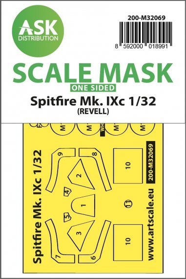 1/32 Supermarine Spitfire Mk.IXc double-sided fit mask
