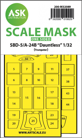 1/32 Douglas SBD-5/A-24B Dauntless paint masks for Trumpeter
