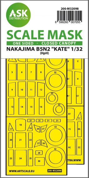 1/32 Nakajima B5N2 Kate closed paint mask