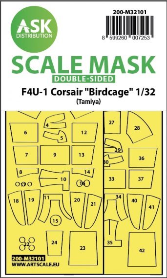 1/32 Vought F4U-1 Corsair Birdcage paint mask