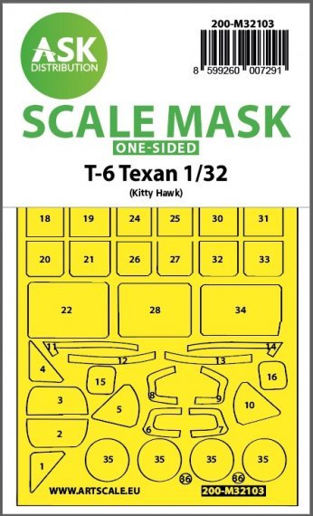 1/32 North-American T-6 Texan paint mask