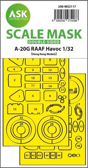 1/32 A-20G Raaf Havoc paint mask inside & outside