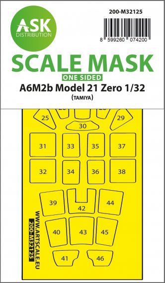 1/32 Mitsubishi A6M2b Type 21 Zerocanopy paint mask for Tamiya