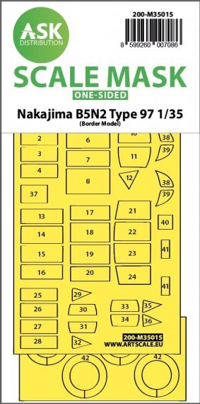 1/35 Nakajima B5N2 Type 97 one-sided mask for Border Model