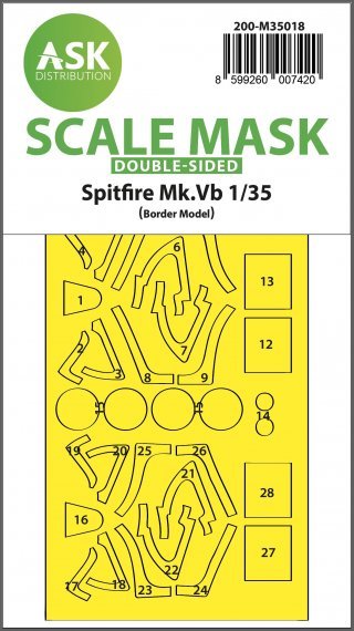 1/35 Supermarine Spitfire Mk.Vb double-sided mask